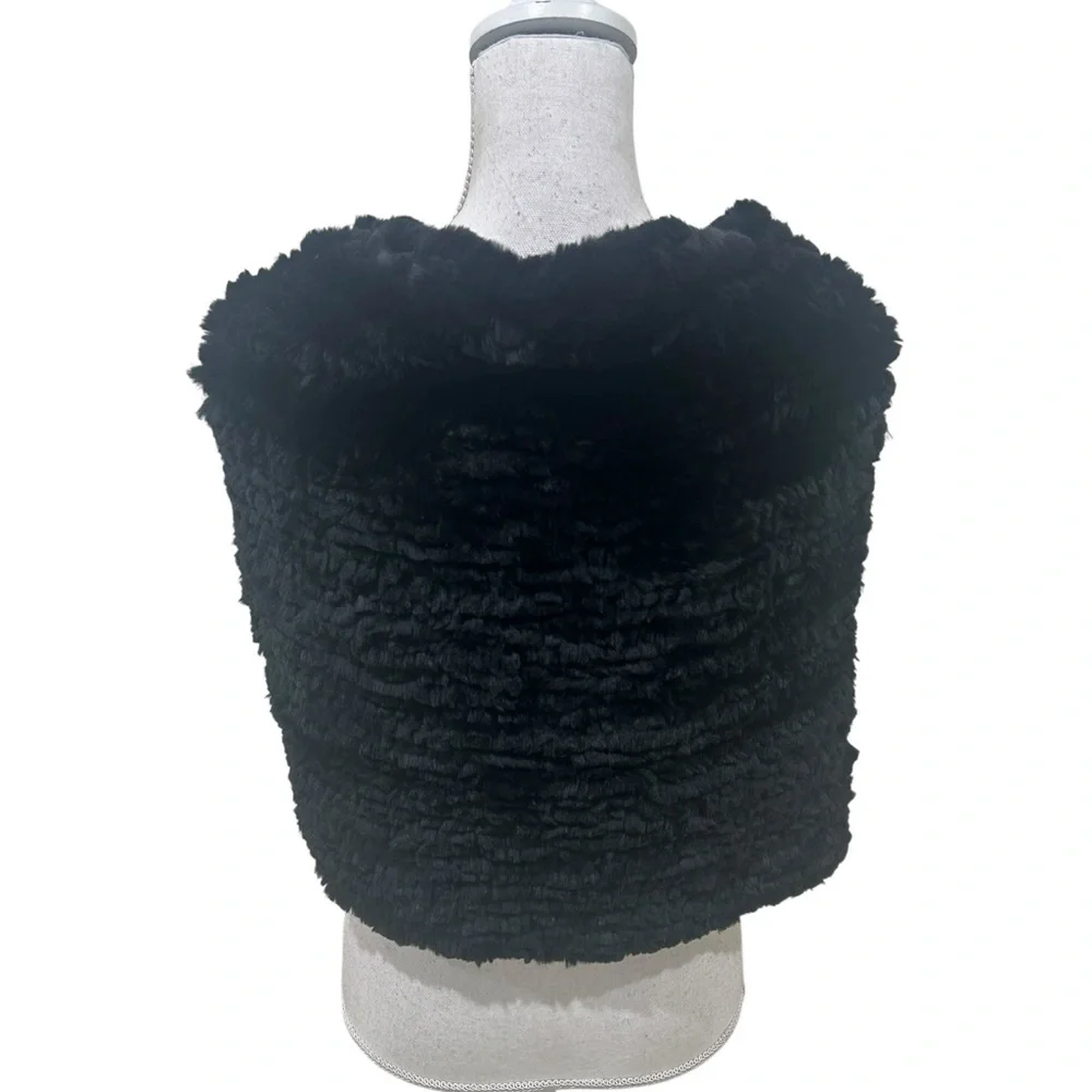 Unbranded Black Faux Fur Wrap scarf multiple versatile one size
